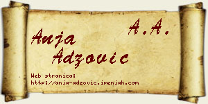 Anja Adžović vizit kartica